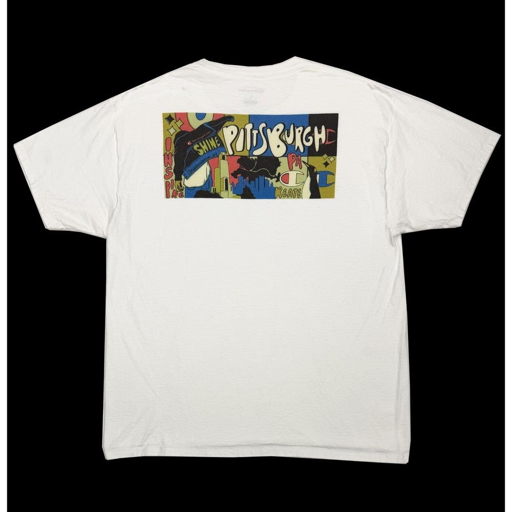 Champion Pittsburgh T-shirt White Adult Large Shine Inspire Create